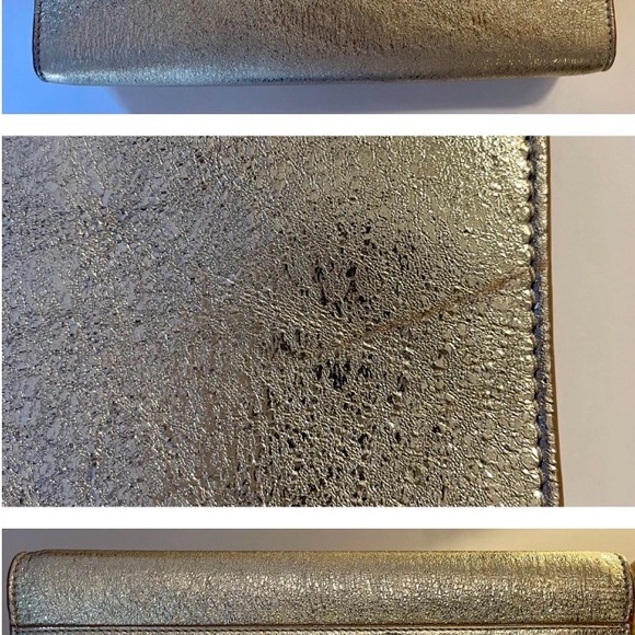 Christian Louboutin Vero Dodat Nappa Pepite Gold Clutch / Handbag - Picture 7 of 13